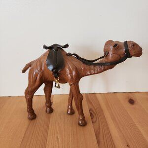 Vintage Leather Camel Figure